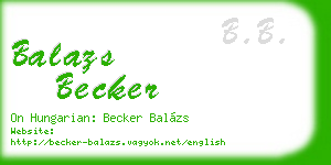 balazs becker business card
